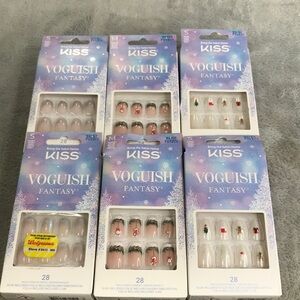 Kiss Voguish Fantasy Winter/ Holiday Press On Nails 6 Boxes